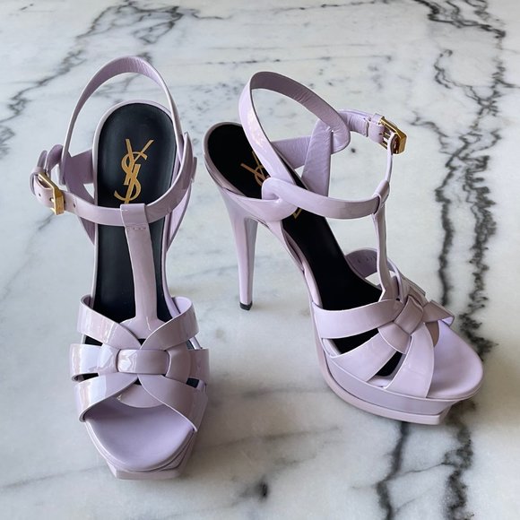 Yves Saint Laurent Shoes - Yves Saint Laurent Tribute T-Strap Platform Sandals